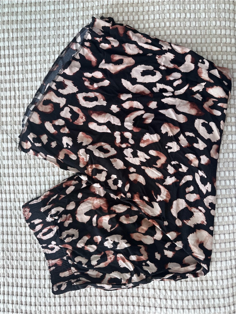 H&M Black & Brown Animal Print Elastic Waist Wide Leg Pants - Picture 3 of 3